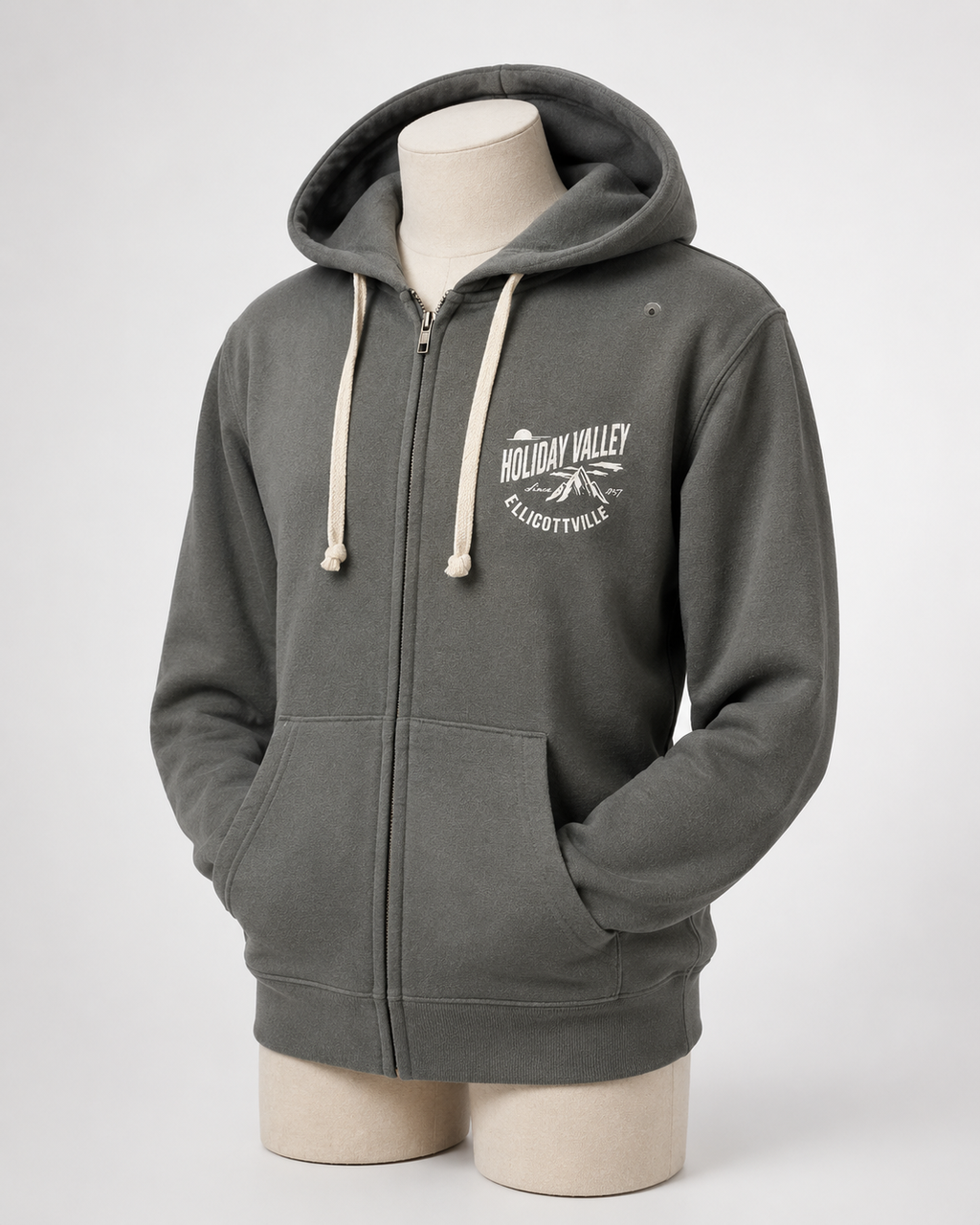 Grey Pull Over Hoodie