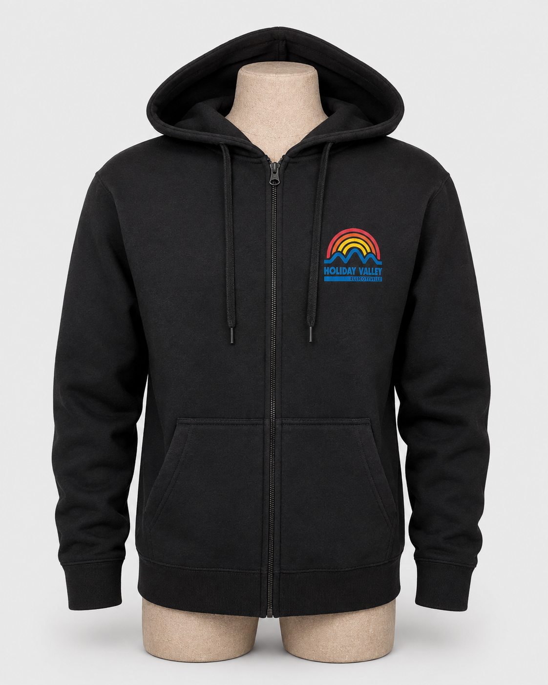 Black Zip-Up Hoodie
