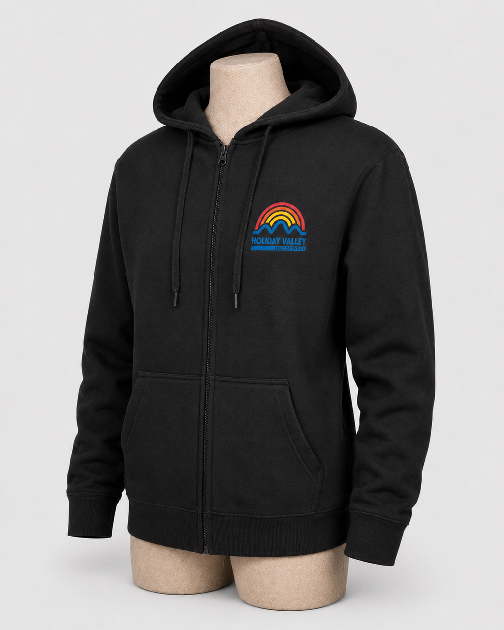 Black Zip-Up Hoodie