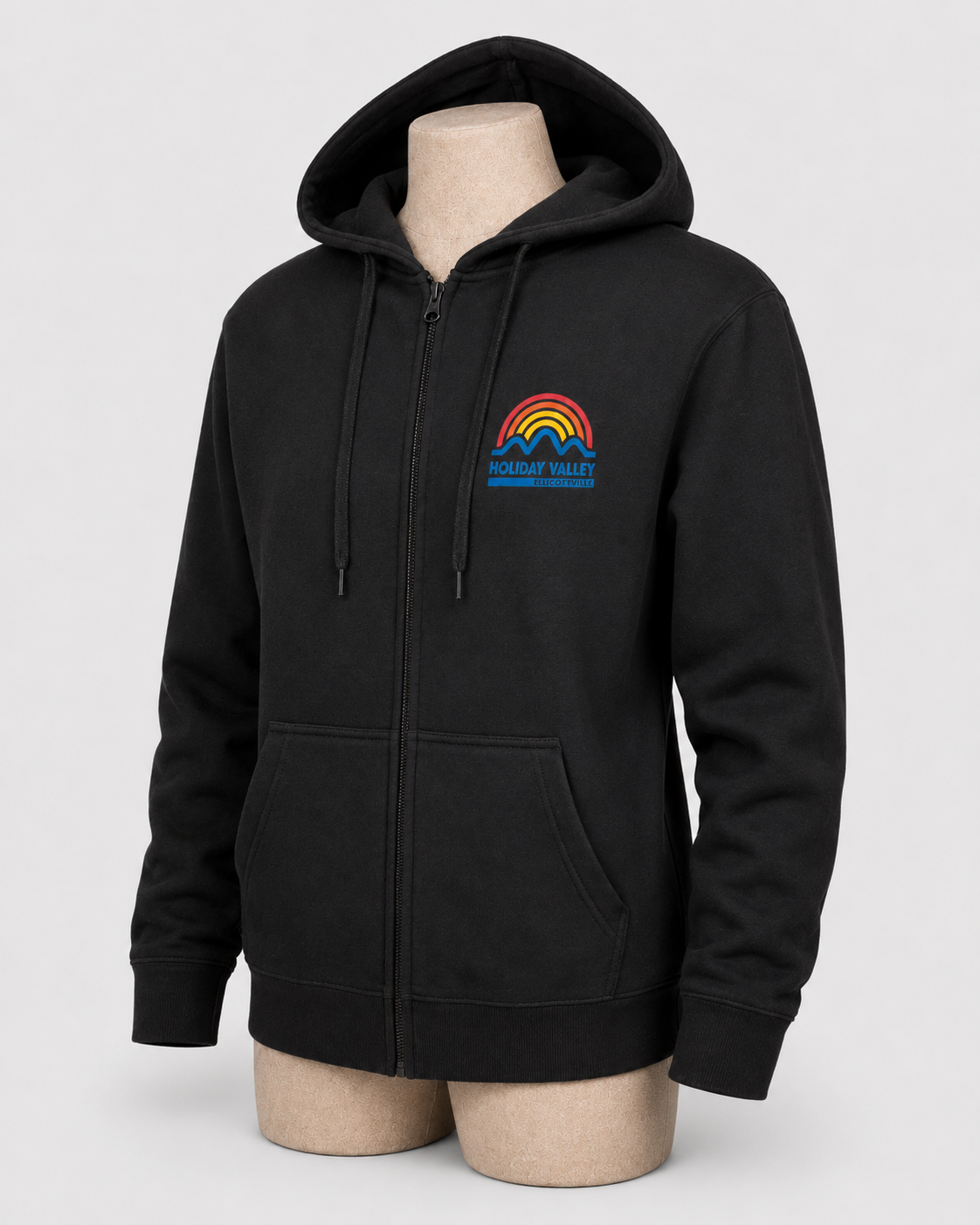 Black Zip-Up Hoodie
