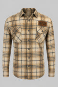 Knit Fleece Button Down Brown-1