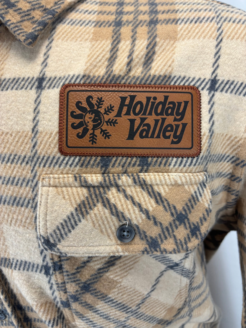 Knit Fleece Button Down Brown-3